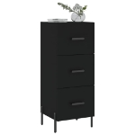 Credenza Nero 34,5x34x90 cm in Legno Multistrato
