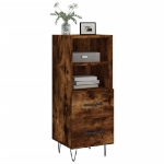 Credenza Rovere Fumo 34,5x34x90 cm in Legno Multistrato