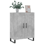 Credenza Grigio Cemento 69,5x34x90 cm in Legno Multistrato