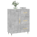 Credenza Grigio Cemento 69,5x34x90 cm in Legno Multistrato