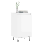 Credenza Bianco Lucido 40x35x70 cm in Legno Multistrato