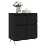 Credenza Nero 60x35x70 cm in Legno Multistrato