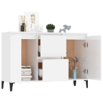 Credenza Bianco Lucido 104x35x70 cm in Truciolato