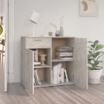 Credenza Grigio Cemento 80x36x75 cm in Truciolato