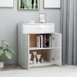 Credenza Bianco Lucido 60x30x75 cm in Truciolato