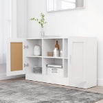 Credenza Bianca 120x30,5x70 cm in Legno Multistrato