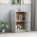 Credenza Bianco Lucido 60x30x75 cm in Truciolato