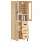 Credenza Rovere Sonoma 69,5x34x180 cm in Legno Multistrato