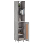 Credenza Grigio Sonoma 34,5x34x180 cm in Legno Multistrato