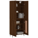 Credenza Rovere Marrone 69,5x34x180 cm in Legno Multistrato