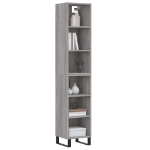 Credenza Grigio Sonoma 34,5x32,5x180 cm in Legno Multistrato