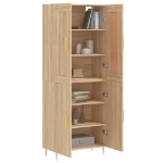 Credenza Rovere Sonoma 69,5x34x180 cm in Legno Multistrato