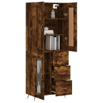 Credenza Rovere Fumo  69,5x34x180 cm in Legno Multistrato