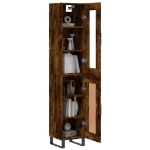 Credenza Rovere Fumo 34,5x34x180 cm in Legno Multistrato
