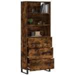 Credenza Rovere Fumo  69,5x34x180 cm in Legno Multistrato