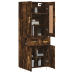 Credenza Rovere Fumo  69,5x34x180 cm in Legno Multistrato