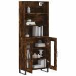 Credenza Rovere Fumo  69,5x34x180 cm in Legno Multistrato