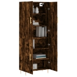 Credenza Rovere Fumo  69,5x34x180 cm in Legno Multistrato