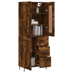 Credenza Rovere Fumo  69,5x34x180 cm in Legno Multistrato