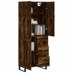 Credenza Rovere Fumo  69,5x34x180 cm in Legno Multistrato