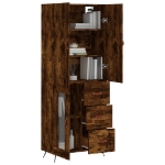 Credenza Rovere Fumo  69,5x34x180 cm in Legno Multistrato