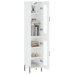 Credenza 34,5x34x180 cm in Legno Multistrato Bianco Lucido