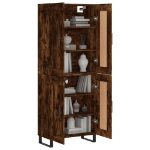 Credenza Rovere Fumo  69,5x34x180 cm in Legno Multistrato