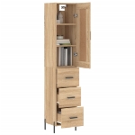 Credenza Rovere Sonoma 34,5x34x180 cm in Legno Multistrato