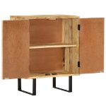 Credenza con 2 Ante 55x35x70 cm in Legno Massello di Mango