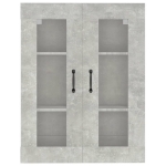 Armadietto Pensile a Parete Grigio Cemento 69,5x34x90 cm