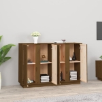 Credenza Miele 120x35x80 cm in Legno Massello di Pino