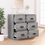 Credenza Grigio Sonoma 70x35,5x67,5 cm in Legno Multistrato