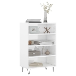 Credenza Bianco Lucido 57x35x90 cm in Legno Multistrato
