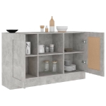 Credenza Grigio Cemento 120x30,5x70 cm in Legno Multistrato