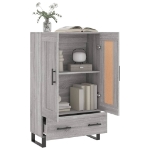 Credenza Grigio Sonoma 69,5x31x115 cm in Legno Multistrato