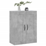 Mobile a Parete Grigio Cemento 69,5x34x90 cm Legno Multistrato