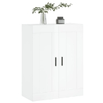 Mobile a Parete Bianco Lucido 69,5x34x90 cm Legno Multistrato