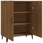 Credenza Rovere Marrone 70x34x90 cm in Legno Multistrato