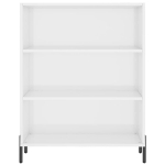 Scaffale Bianco Lucido 69,5x32,5x90 cm in Legno Multistrato