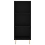 Credenza Nera 34,5x32,5x90 cm in Legno Multistrato
