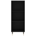 Credenza Nera 34,5x32,5x90 cm in Legno Multistrato