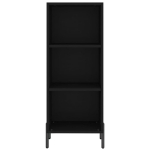Credenza Nera 34,5x32,5x90 cm in Legno Multistrato