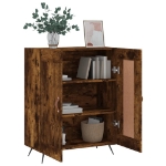 Credenza Rovere Fumo 69,5x34x90 cm in Legno Multistrato