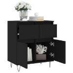 Credenza Nero 60x35x70 cm in Legno Multistrato