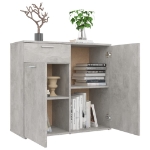 Credenza Grigio Cemento 80x36x75 cm in Truciolato