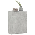 Credenza Grigio Cemento 60x30x75 cm in Legno Multistrato