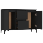 Credenza Nera 104x35x70 cm in Legno Multistrato