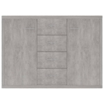 Credenza Grigio Cemento 88x30x65 cm in Legno Multistrato