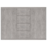 Credenza Grigio Cemento 88x30x65 cm in Legno Multistrato