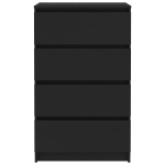 Credenza Nera 60x35x98,5 cm in Legno Multistrato